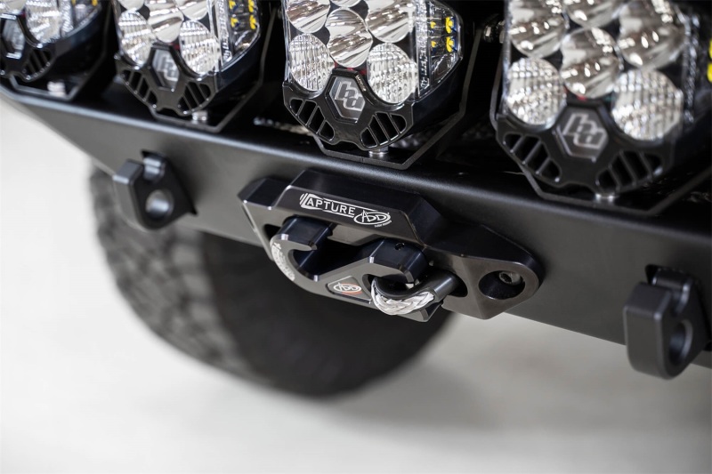 Chevrolet Silverado 2500 Bumper - Front - Addictive Desert Designs - Bomber HD - Hammer Black with Satin Black panels - `20-`27